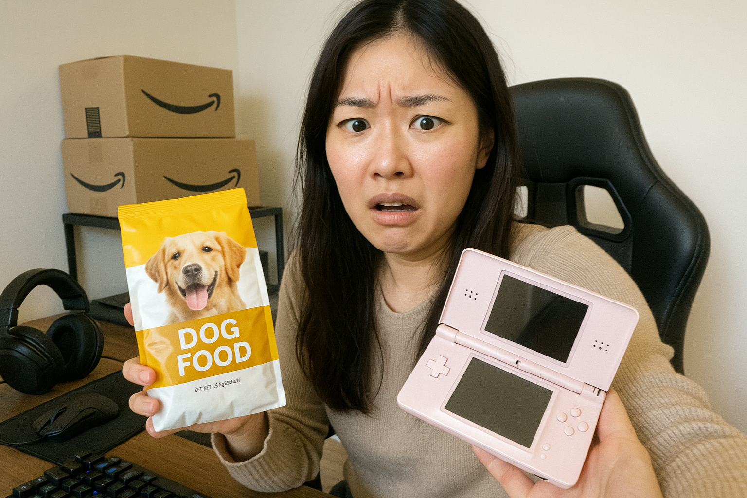 아마존에서 닌텐도 DS 주문했더니 개밥이 왔다고?