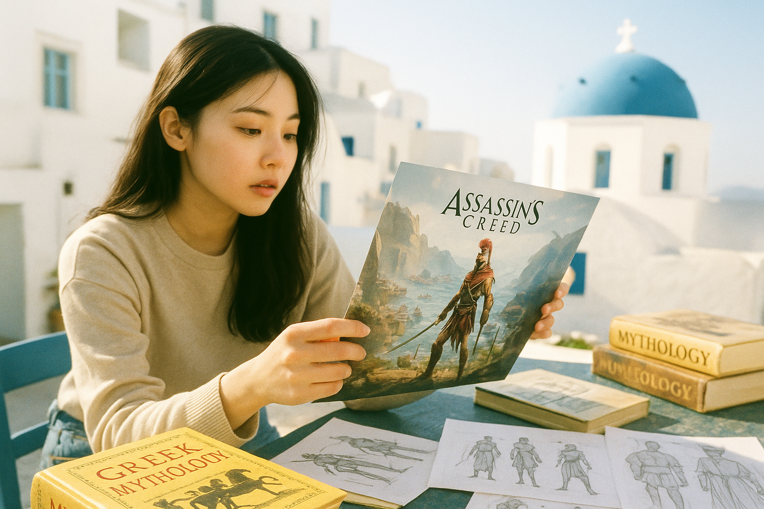 어크 팬이 직접 만든 그리스 배경 로고에 커뮤니티 '엇갈린 반응'