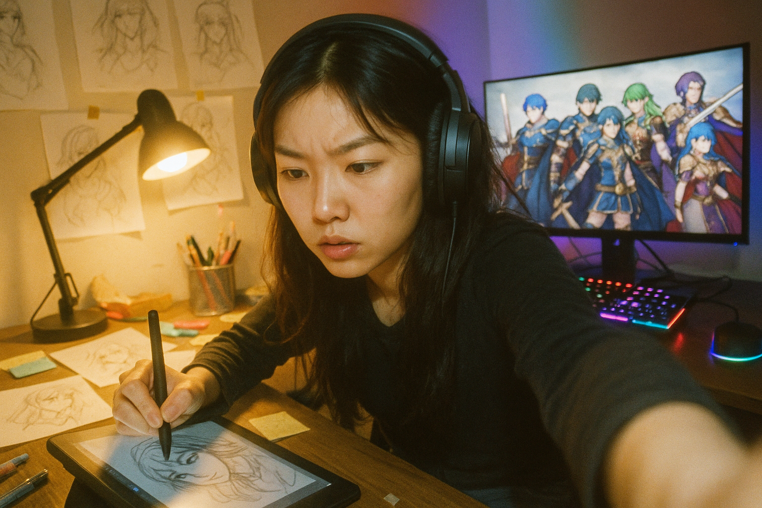 파이어 엠블렘 팬아트가 라이엇 시니어 일러스트레이터의 피드백으로 완전히 달라졌다