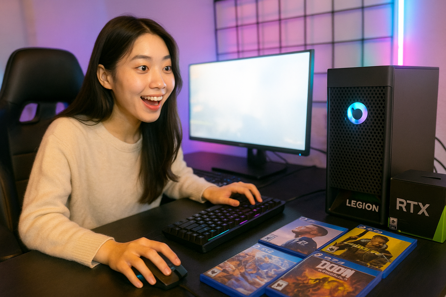 RTX 5070 Ti 탑재 레노버 게이밍 PC, 1799달러에 게임 4개까지 끼워준다고?