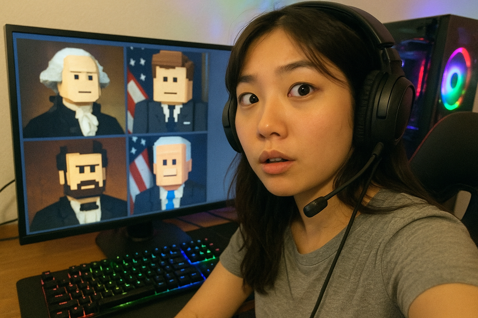 로블록스로 만든 미국 대통령 초상화가 화제, 유저들 반응은 극과 극