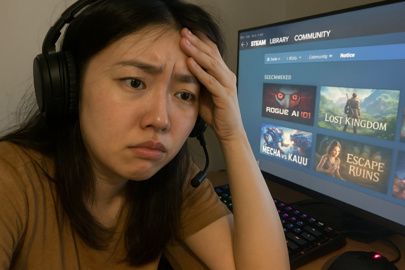 스팀에서 AI 게임 걸러내고 싶어도 방법이 없다? 유저들의 답답한 현실