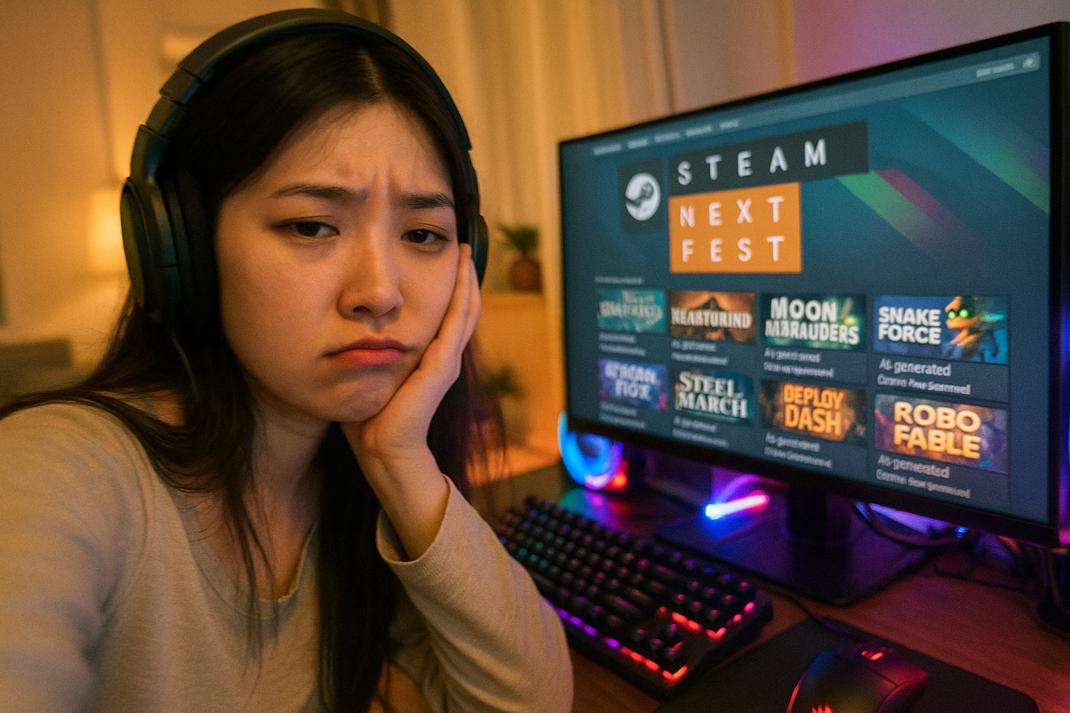 스팀 넥스트 페스트, AI 저질 게임들로 발칵 뒤집혔다