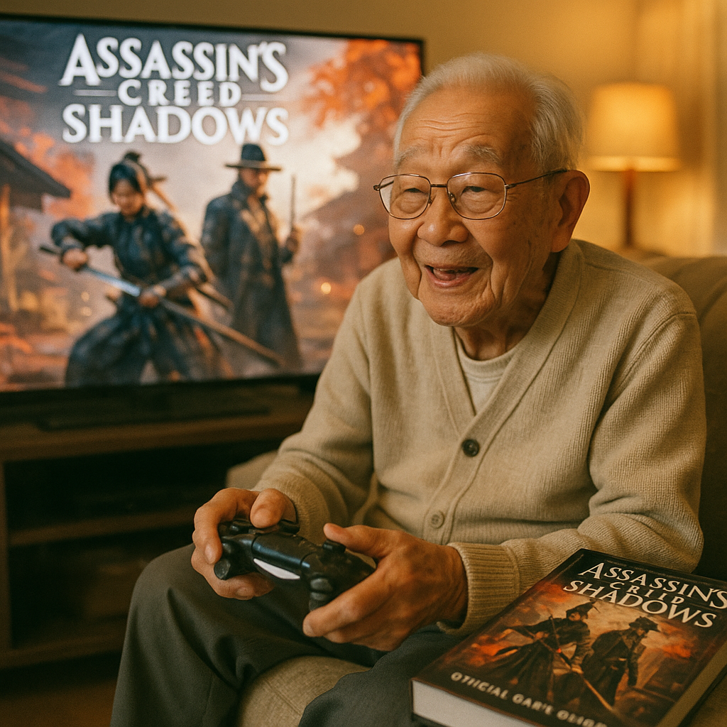 경악! 90세 게이머 할아버지의 '어쌔신 크리드' 사랑, 게임 가이드북까지 구매했다