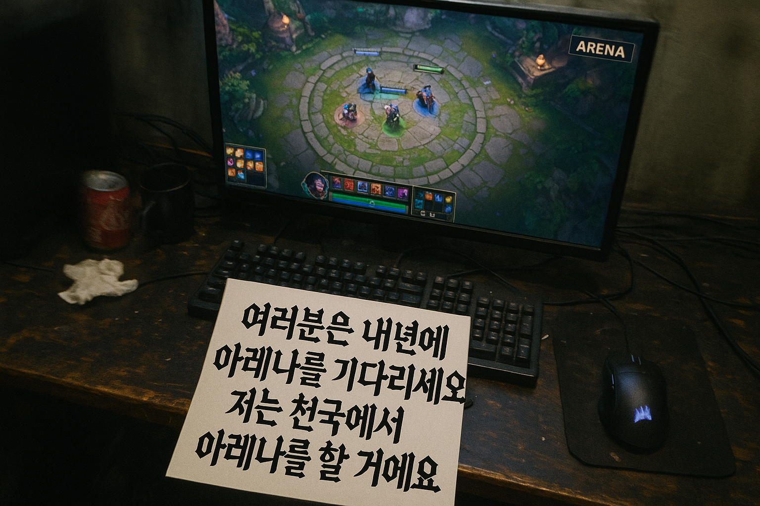 "롤 아레나, 천국에서 즐기겠다" 충격적인 메시지 남긴 유저 화제