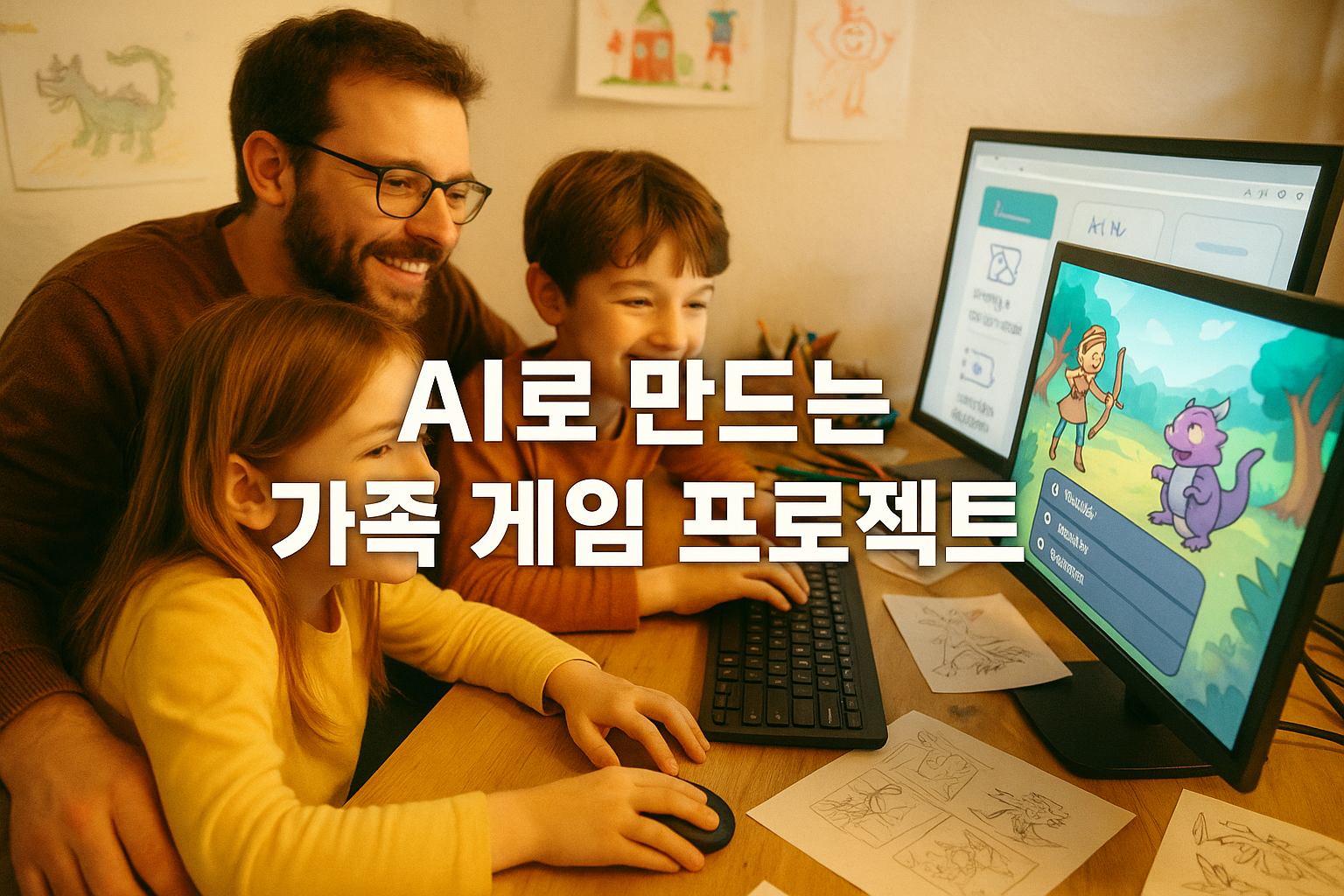 5일차 AI 게임 개발기: 아빠와 아이들이 함께 만드는 게임 프로젝트, 결국 성공할까?