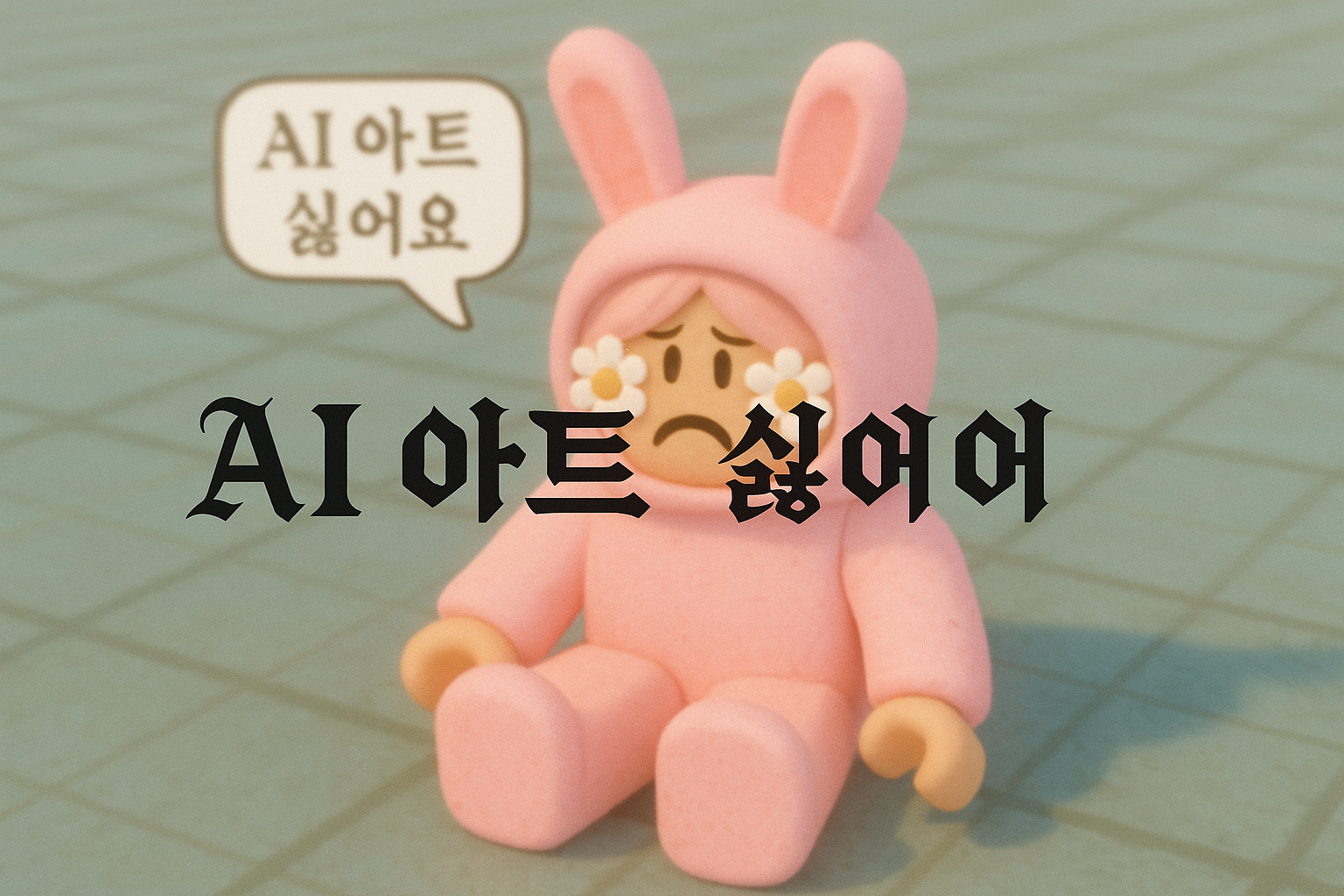 "AI 아트 싫어요"... 그림 그릴 기운 없던 유저, 로블록스로 만든 작품이 화제