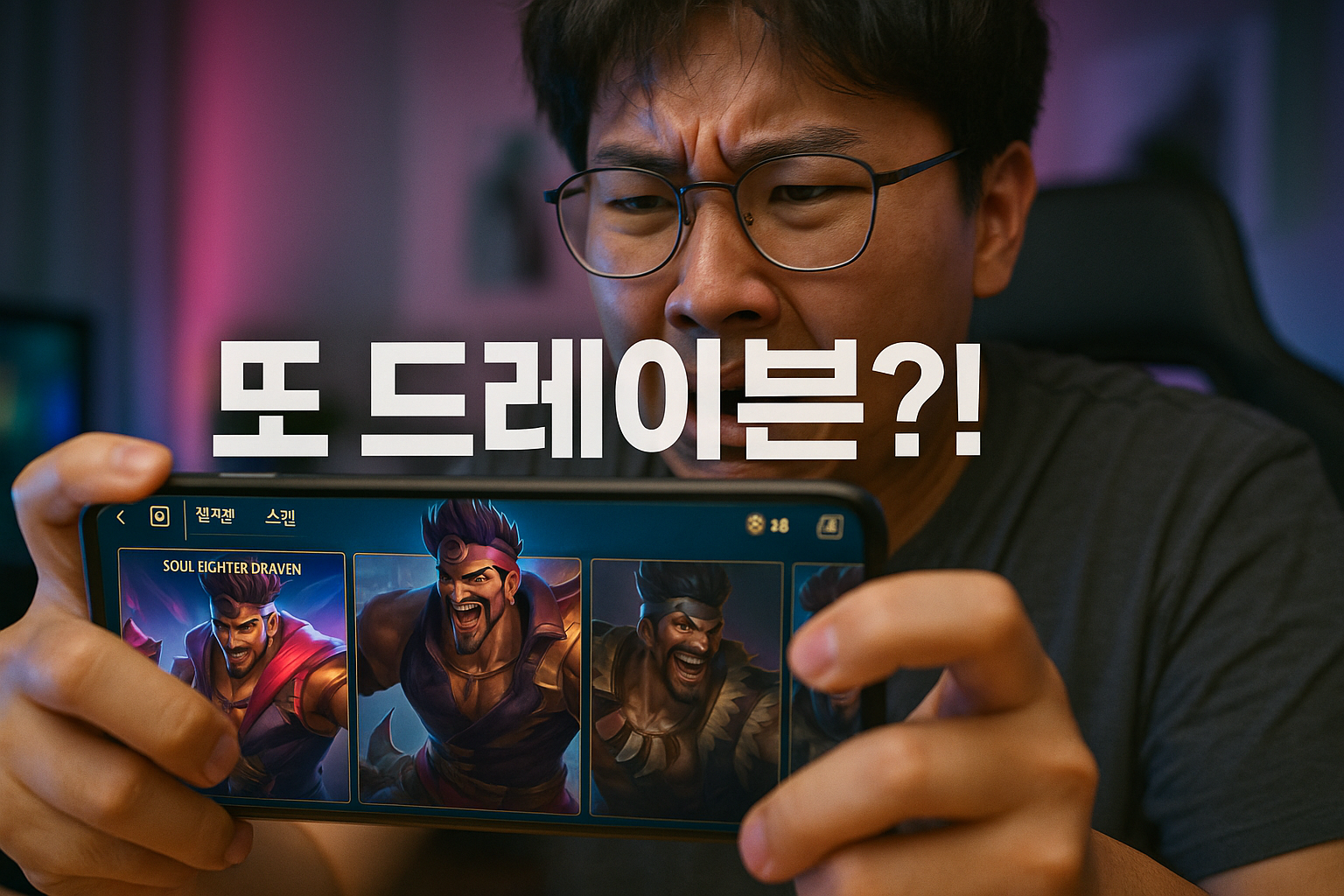 "드레이븐 스킨만 계속 나와요" 와일드리프트 유저의 절규... 솔직한 반응에 폭소