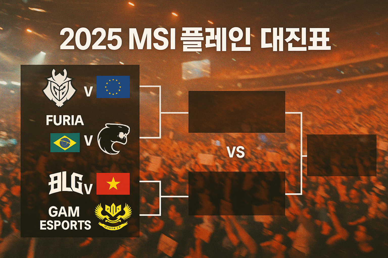 2025 MSI 대진표 확정! 'G2' 운 좋게 피한 'BLG', 그러나 'GAM'의 복병 위협