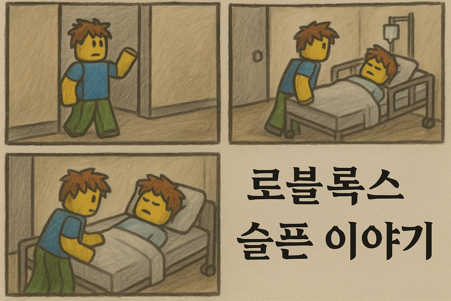 "4칸 만화가 눈물을..." 로블록스 유저들의 뜨거운 반응 이끌어낸 슬픈 이야기