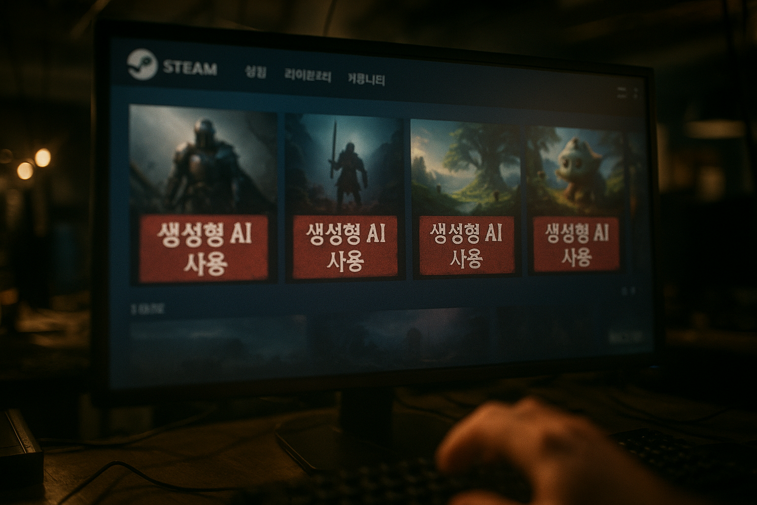 결국 터졌다! 스팀 게임 8,000개 이상이 AI 사용 털어놓아