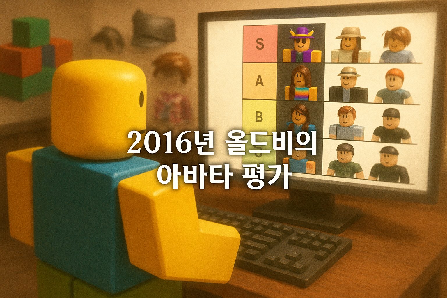 2016년 로블록스 올드비가 신규 유저들 아바타를 혹독하게 평가한다