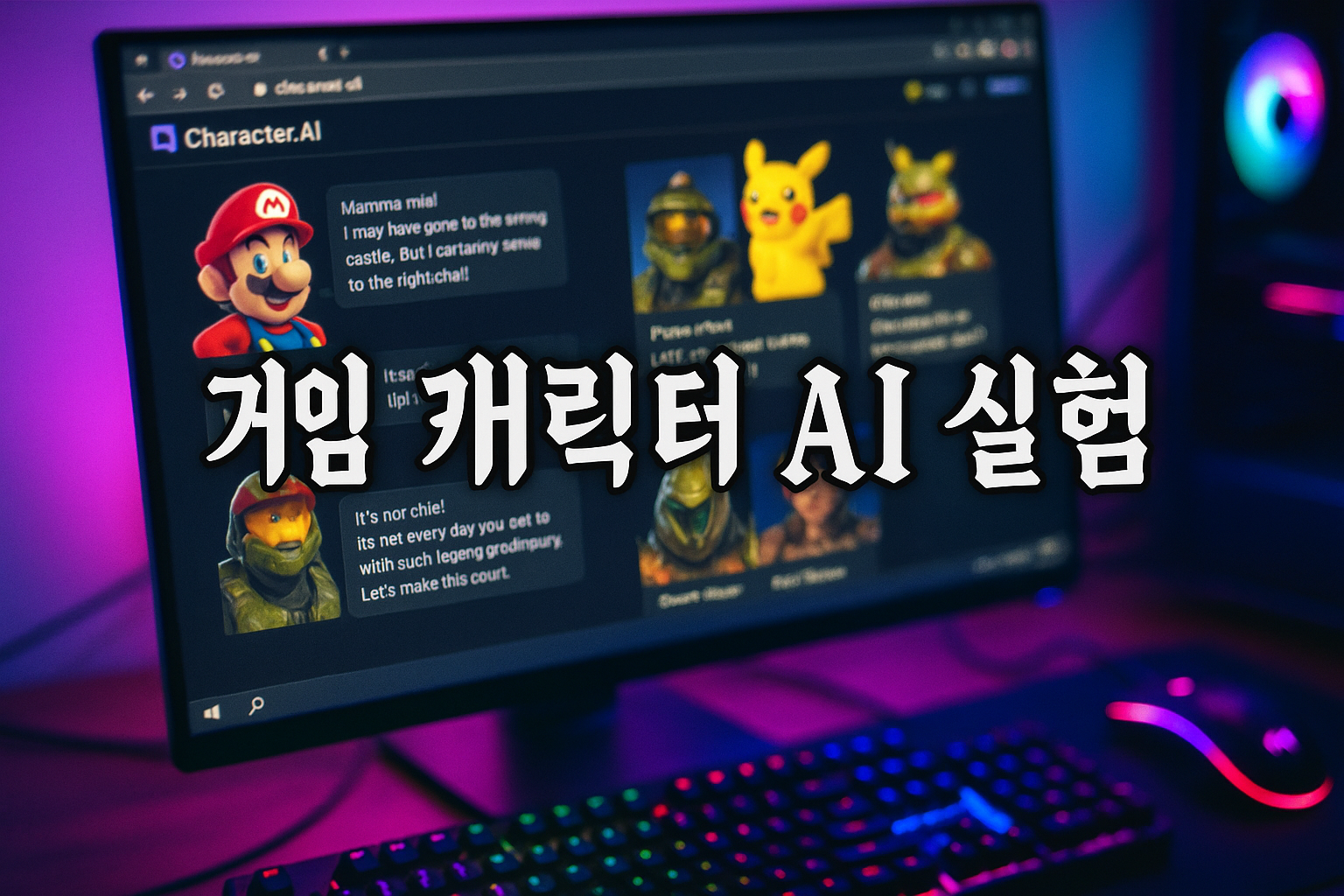 캐릭터 AI로 게임 캐릭터들에게 물어본 질문, 대답이 충격적이다