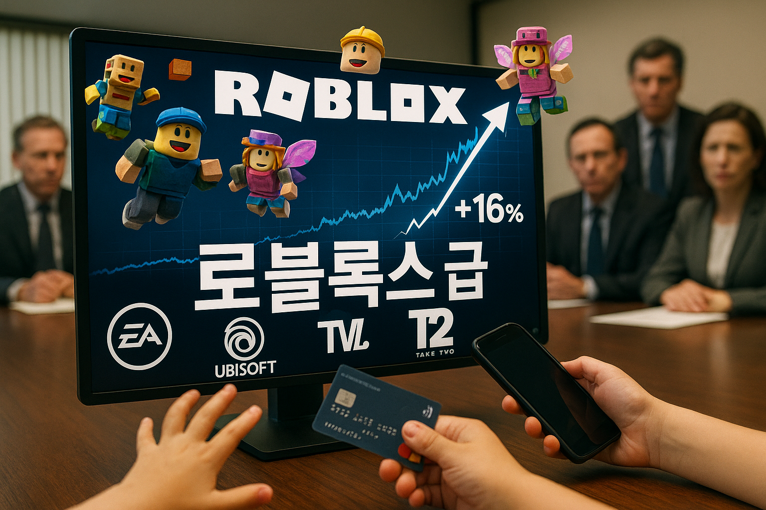 로블록스 주가 16% 급등, 시가총액 1,020억 달러로 게임업계 경악