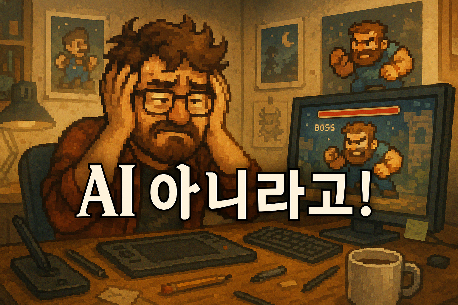 AI 의심에 발칵 뒤집힌 아티스트, 결국 자기 자신을 게임 적으로 등장시켜