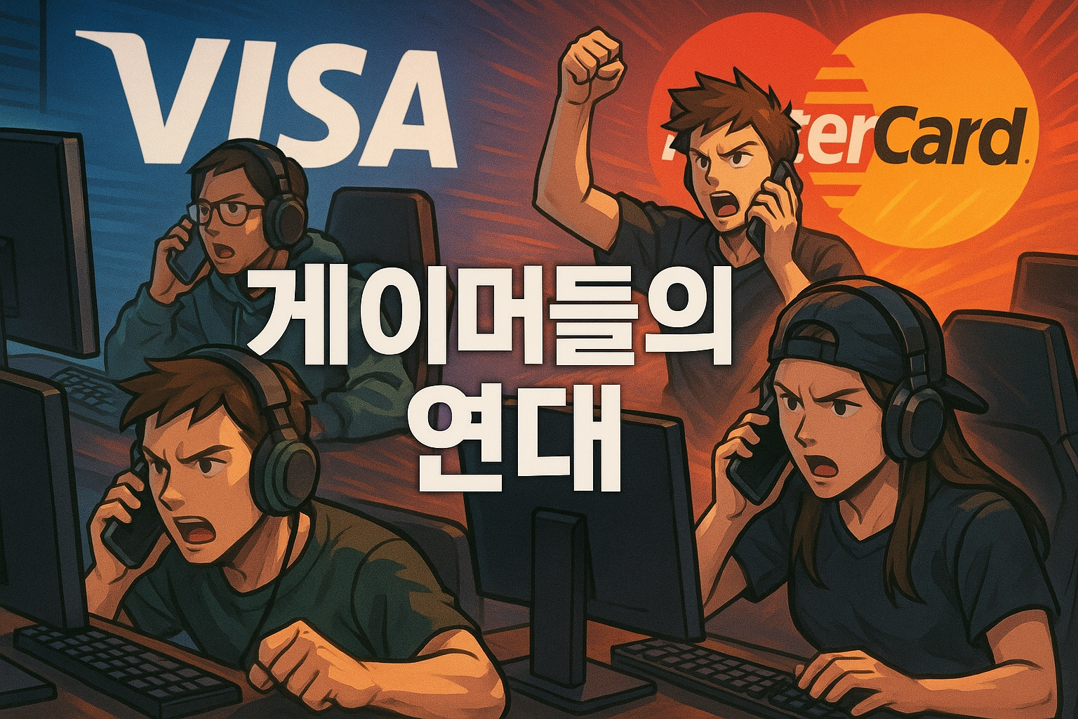 게이머들이 뭉쳤다, 비자와 마스터카드 검열에 맞서 전화 공세