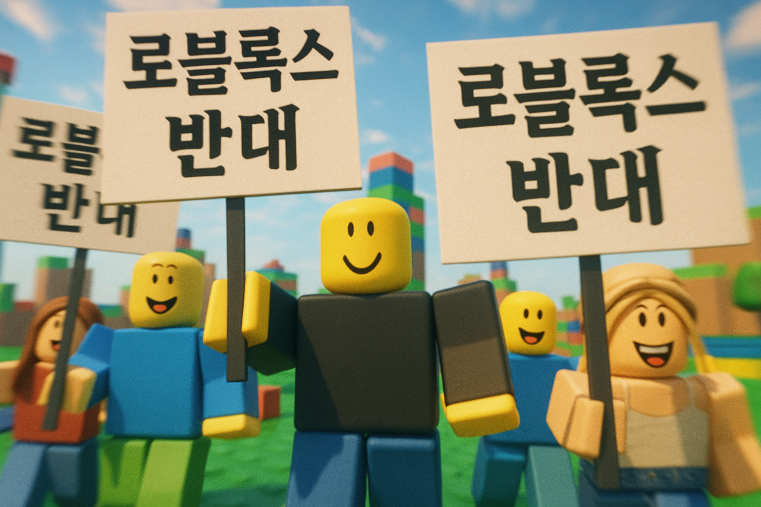 로블록스 유저들 '로블록스 안에서 로블록스 반대 시위' 벌여 화제