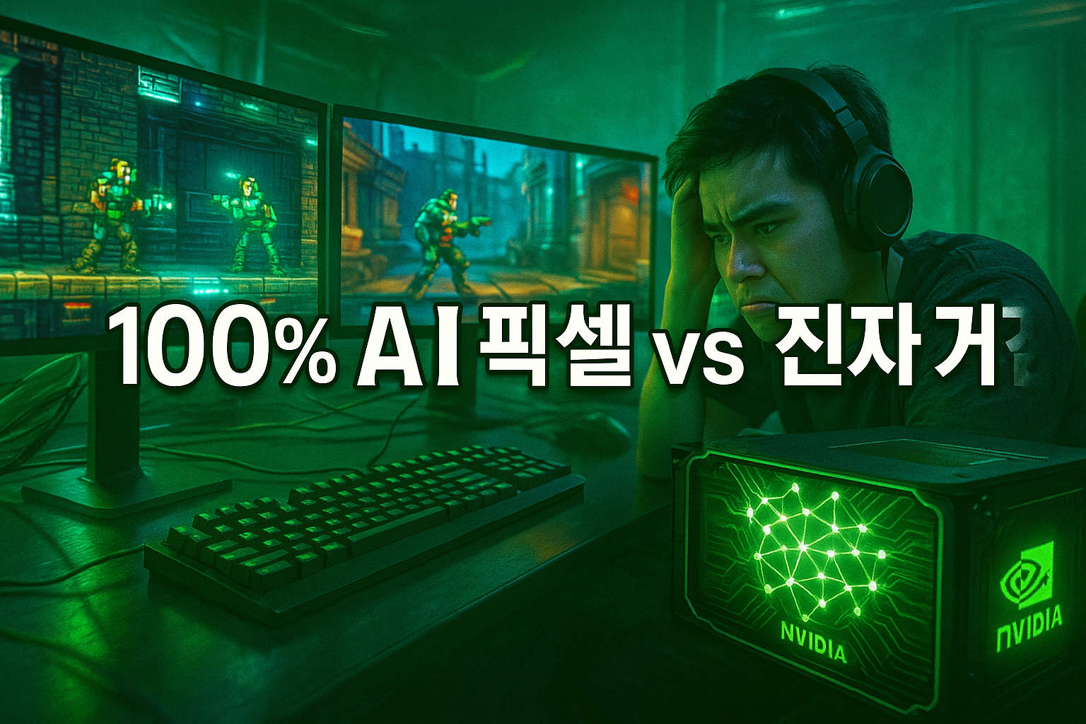 엔비디아 '100% AI 픽셀' 선언에 게이머들 발칵, "진짜 게임은 어디갔나"