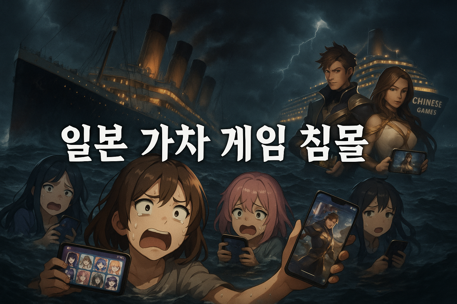일본 가챠 게임, '타이타닉' 침몰 위기... 중국 게임 앞에서 속수무책