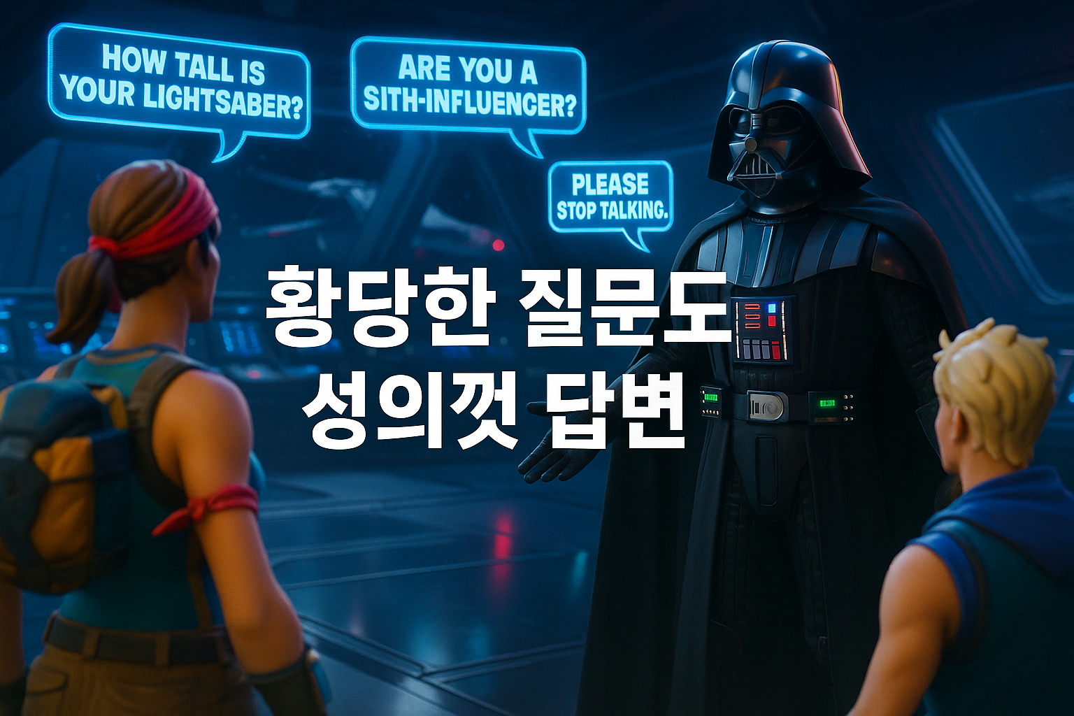 포트나이트 AI 다스 베이더, 유저들 '황당한 질문'에도 성의껏 답변해 화제