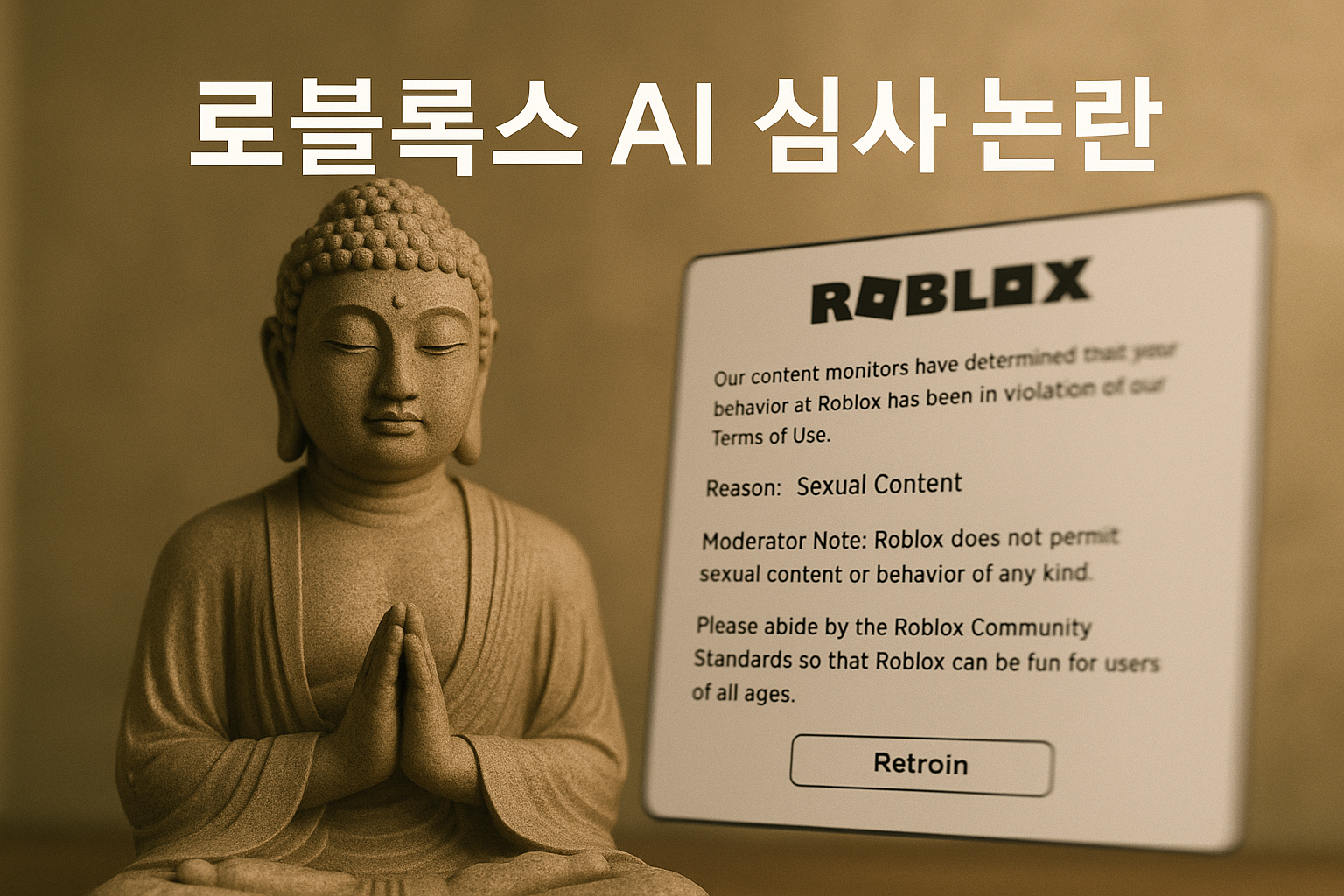로블록스 AI 심사, 부처님 사진을 '성적 콘텐츠'로 분류해 발칵