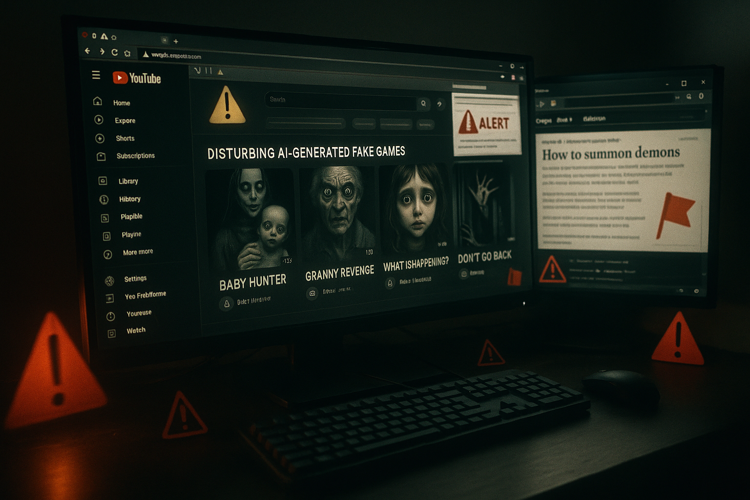 AI가 게임 흉내내며 폭력 콘텐츠 양산, 유튜브서 논란