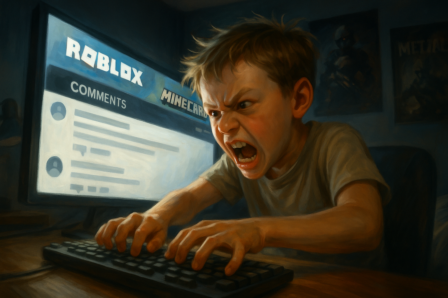 마크 유튜버한테 로블록스 하라고 협박한 어린이의 충격적인 댓글