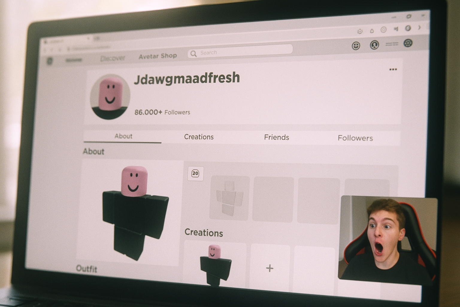 유튜버 잭의 잊혀진 로블록스 계정, 8만 6천 팔로워로 화제