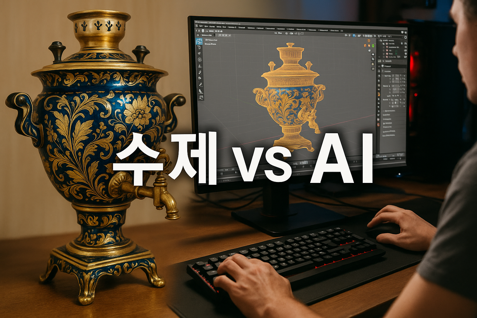 아레나 브레이크아웃, AI 도배 속에서 빛난 진짜 아트워크 '러시아 사모바르'