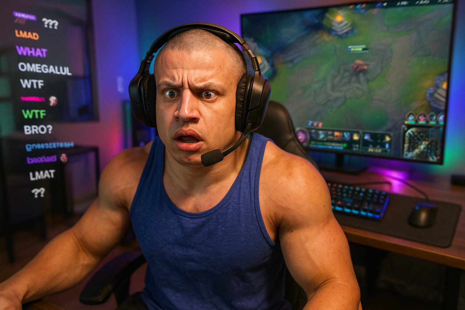 타일러1, 방송 복귀 첫날부터 리그 오브 레전드 신스킨 소식에 당황