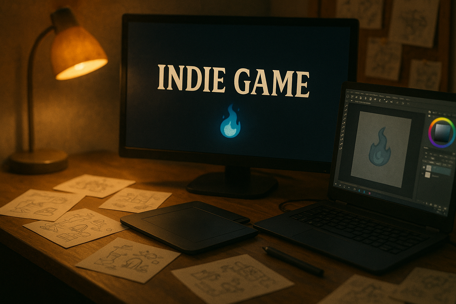 그림 못 그려도 AI는 절대 안 써! 개발자의 고집이 만든 따뜻한 게임 타이틀 화면