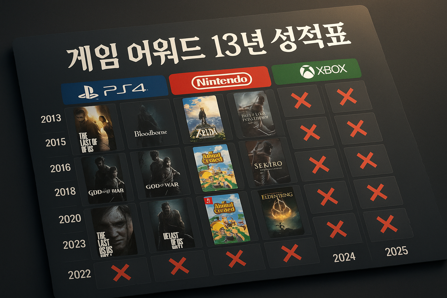 게임 어워드 13년 역사 정리했더니...닌텐도와 소니의 압도적 존재감 '경악'