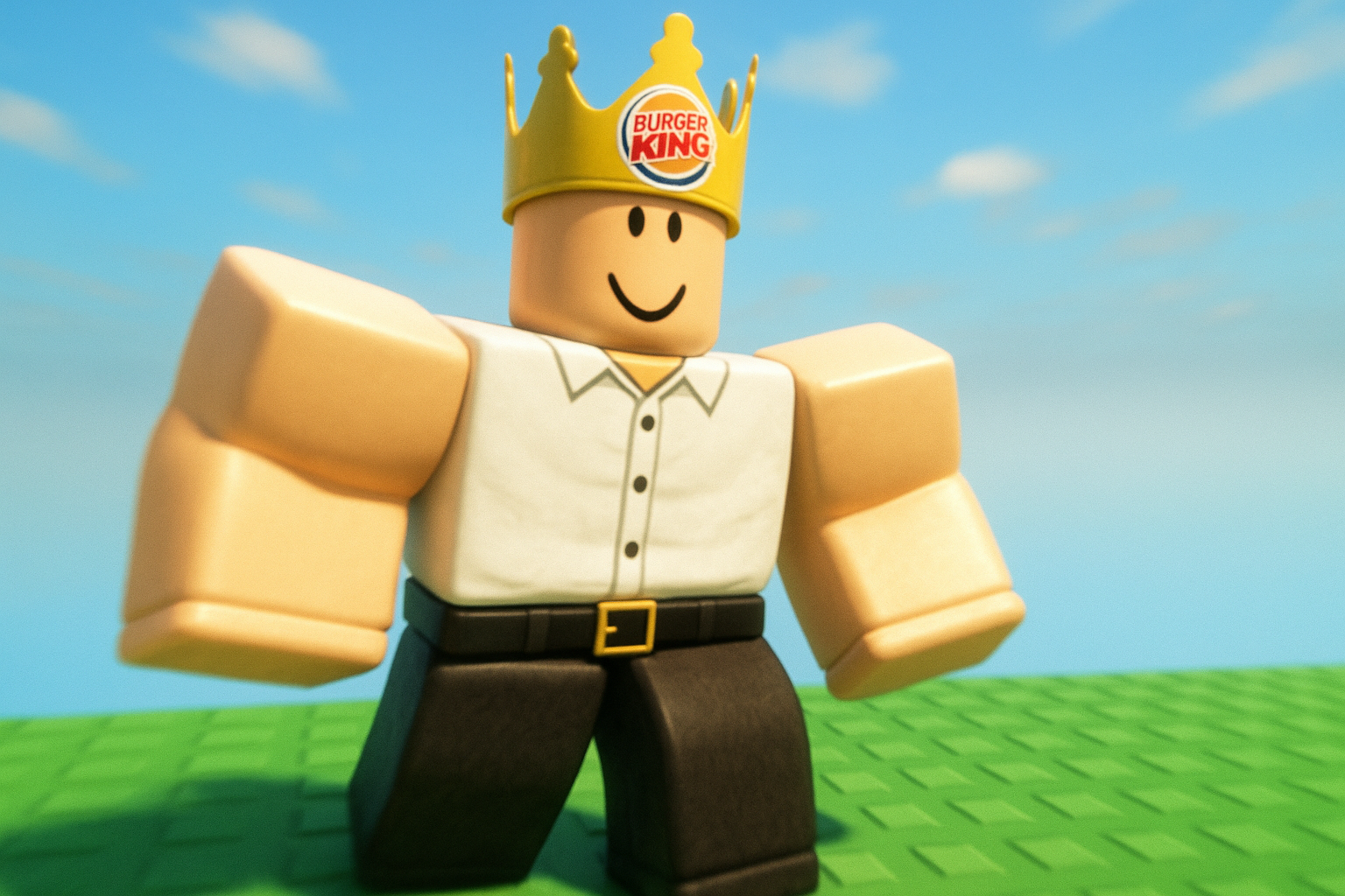 로블록스 유저들이 발칵 뒤집힌 '버거킹 왕관 아바타'의 정체