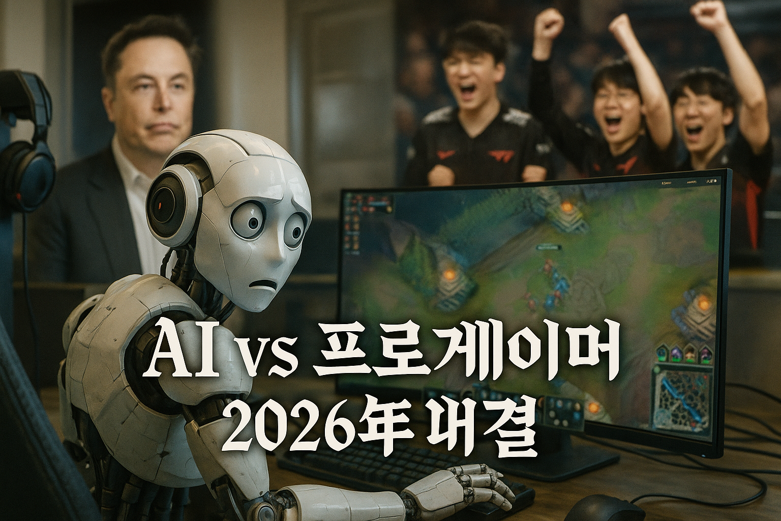 일론 머스크의 무모한 도전장, AI가 2026년까지 롤 최강팀을 이길 수 있을까?