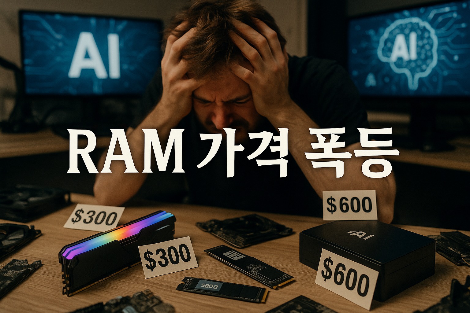 AI가 PC를 망쳐놨다...메모리 가격 사상 최악 수준 도달, 게이머들 발칵