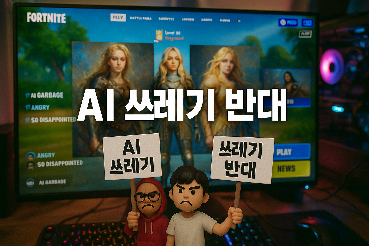 포트나이트에 AI 그림 논란 발칵, 팬들 "이딴 AI 쓰레기는 싫다"