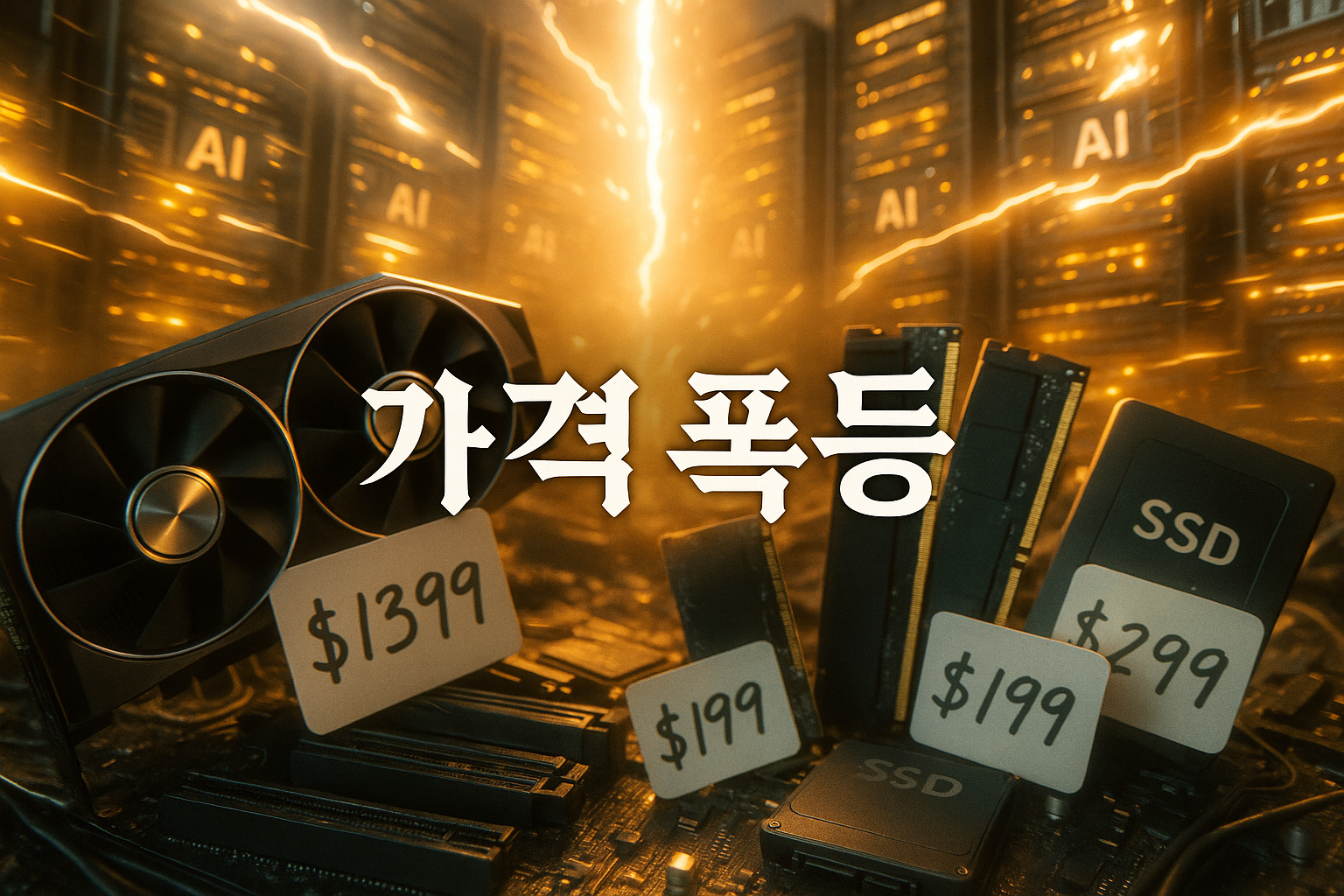 AI 때문에 PC 부품 가격 폭등, 게이머들 '발칵' 뒤집혔다