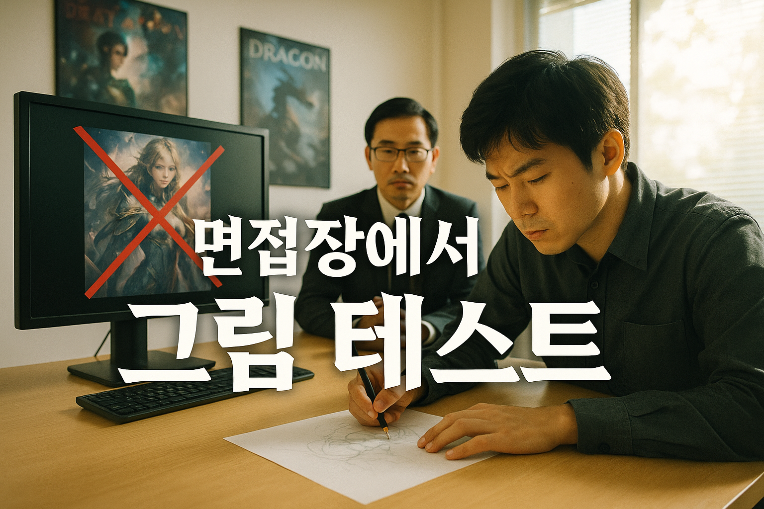 일본 게임회사가 AI 사기 막으려고 면접장에서 그림 그리게 한다는데