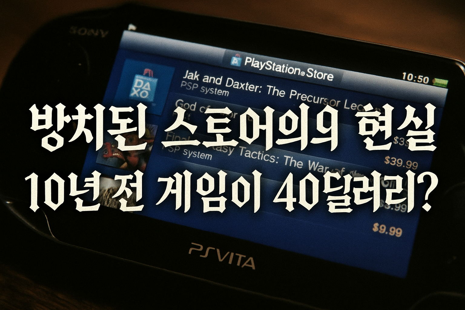 PS 비타 스토어 가격 황당하다... 2012년 게임이 40달러?