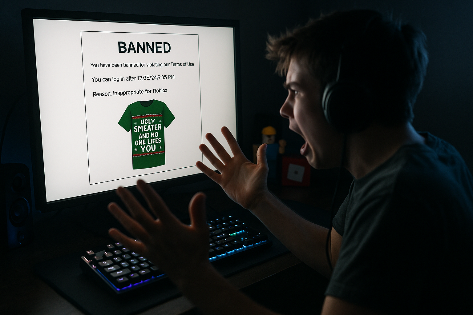 로블록스 운영진 유머 감각 제로? 농담 티셔츠 입었다가 계정 정지 당한 유저 분노