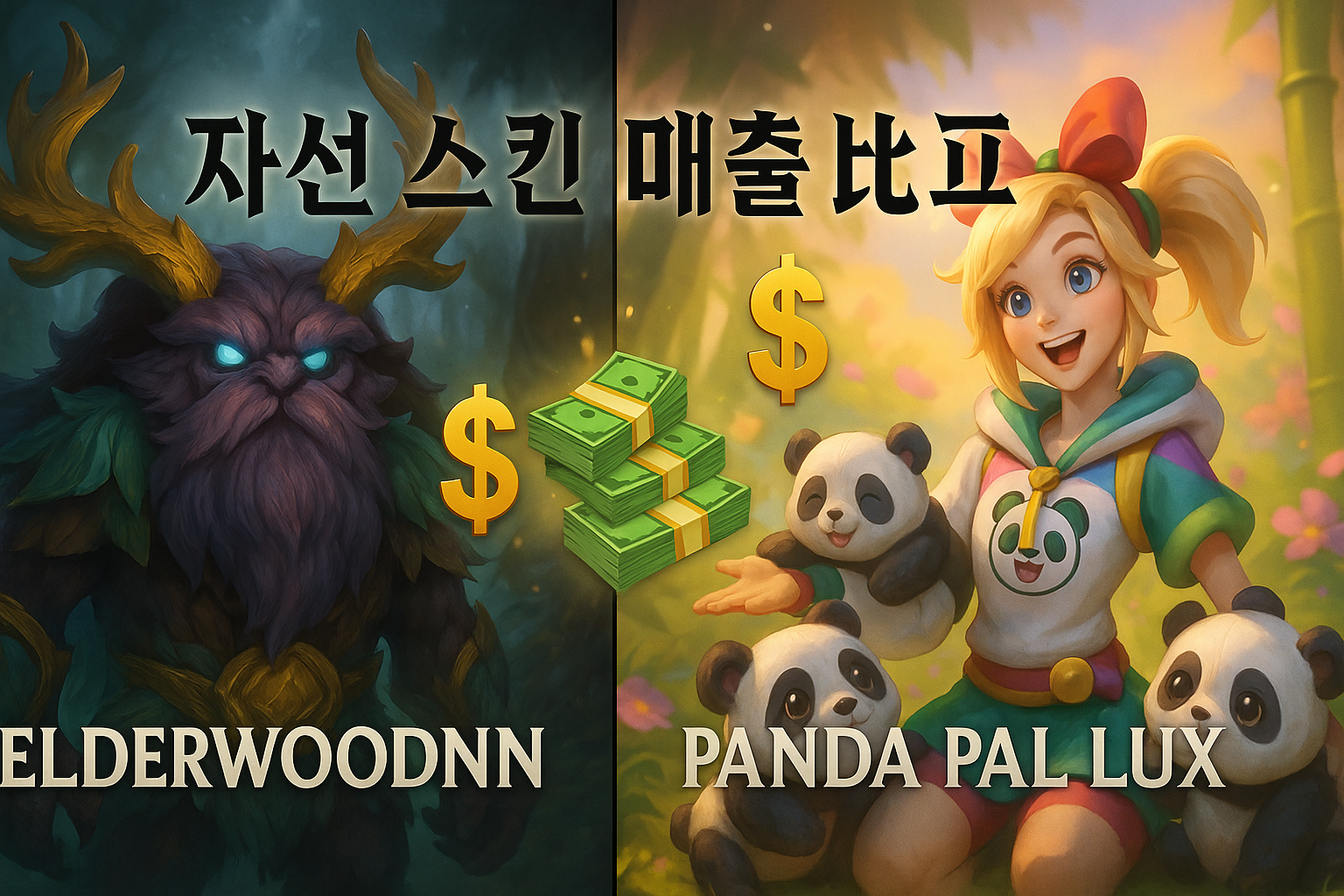 오른 vs 럭스 자선 스킨 매출 비교 공개, 게이머들 "챔피언 인기보다 스킨 퀄리티가 핵심"