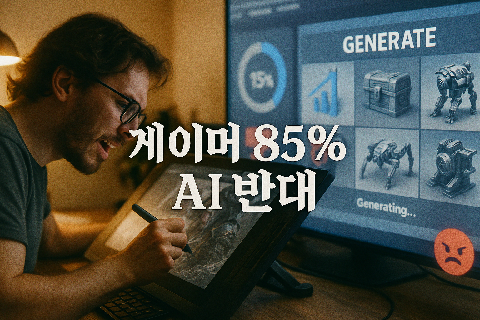 게이머들 85% 이상이 AI 반대한다는 충격적 조사 결과, 그런데 개발사들은 계속 밀어붙인다
