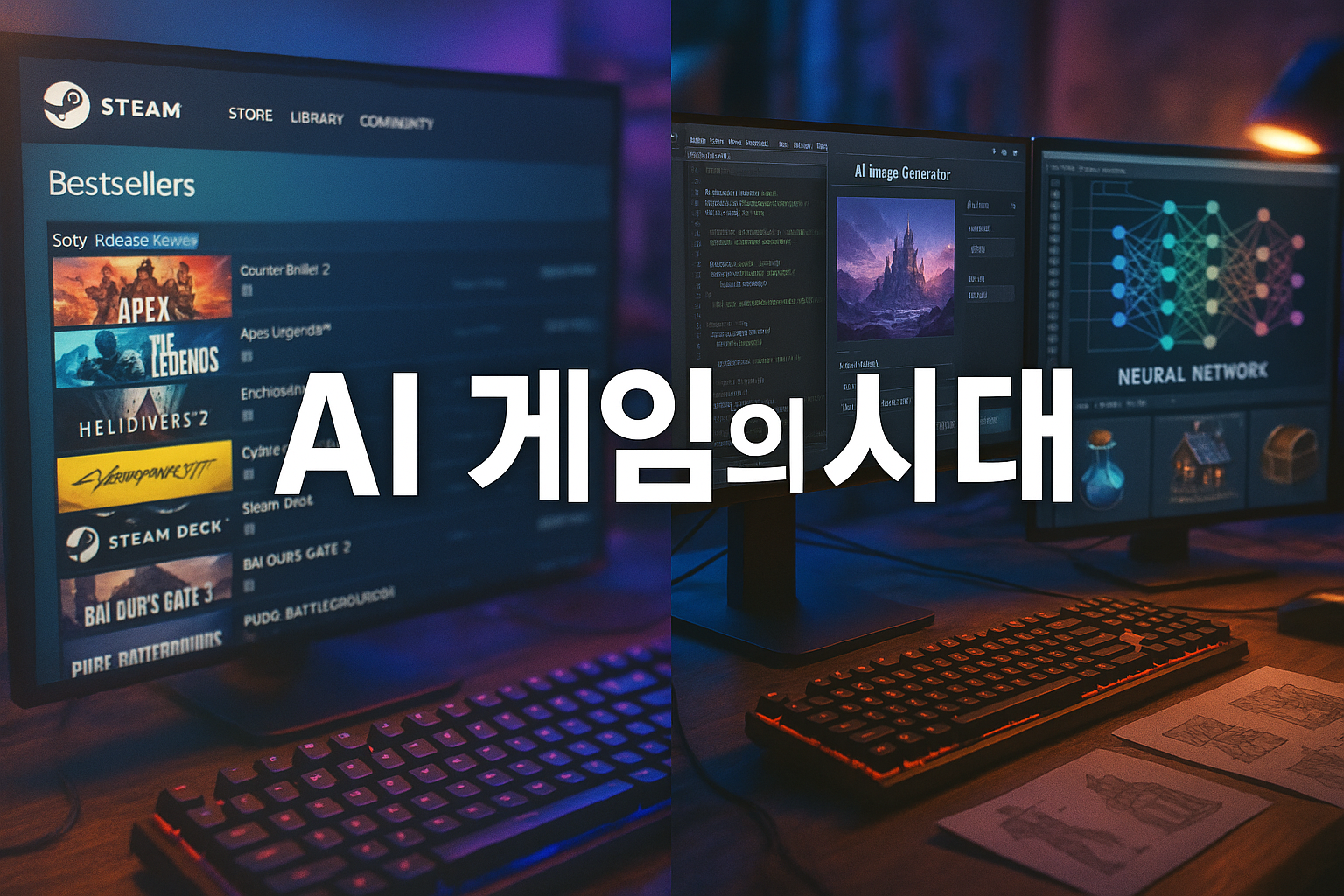 스팀 베스트셀러 절반이 AI 게임? 개발자들 "AI 안 쓴 곳이 더 얼마 안 남았다"
