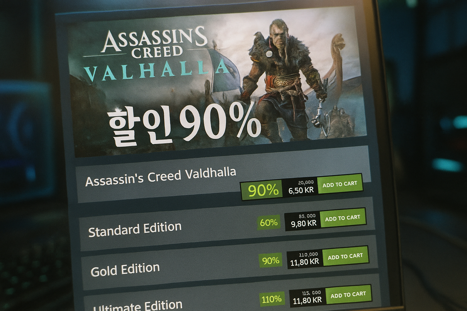 어쌔신 크리드: 발할라 90% 할인에 게이머들 발칵, 그런데 반응이 싸늘한 이유는?