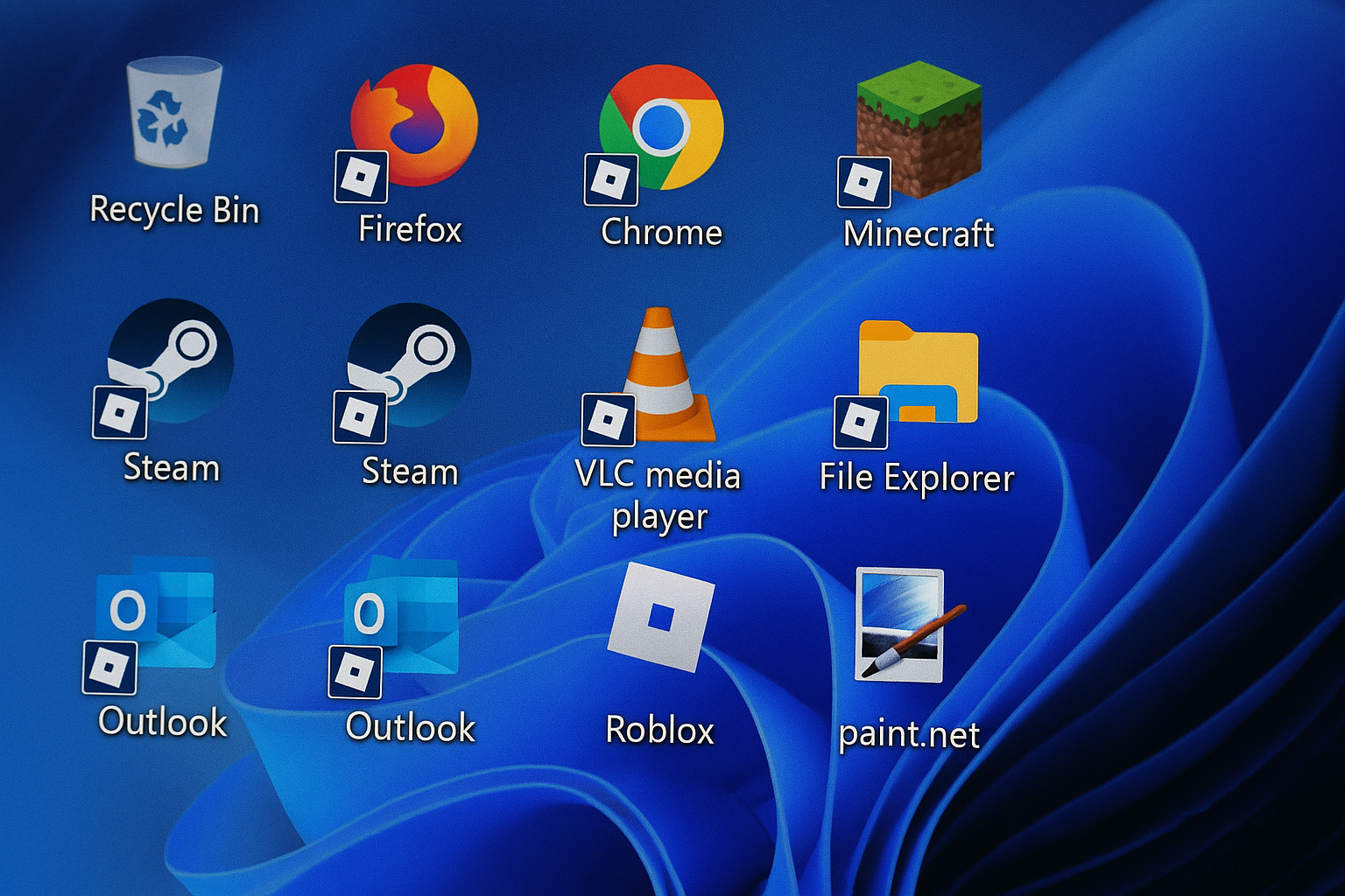 윈도우 데스크톱에 로블록스 로고가 모든 아이콘에 달라붙었다? 유저들 경악