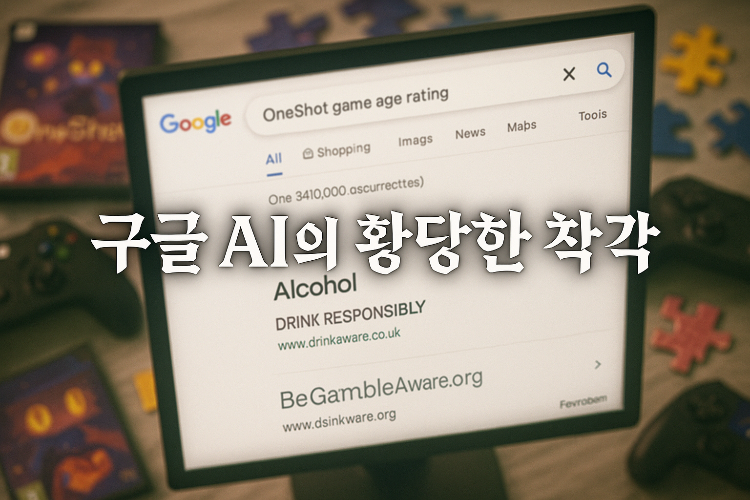 구글 AI가 게임을 술로 착각? 원샷 게임 연령 적합성 질문에 엉뚱한 답변 화제