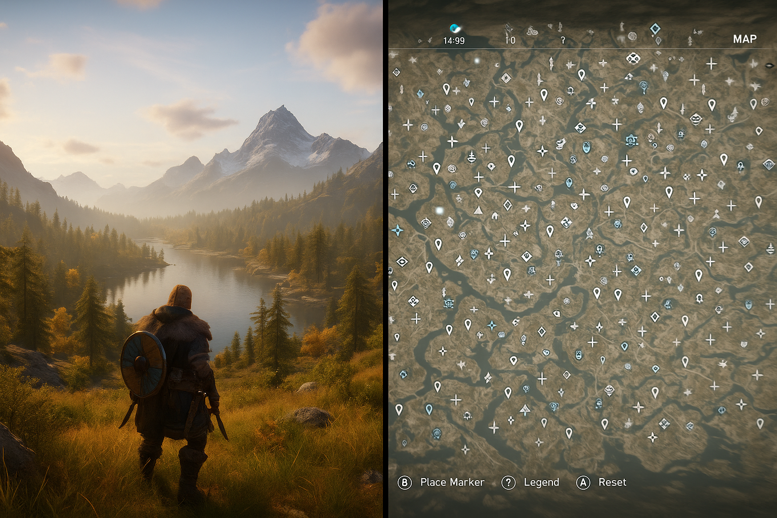 어쌔신 크리드 발할라 플레이어들, 맵 아이콘 때문에 결국 포기? '게임은 아름다운데 맵이 문제'