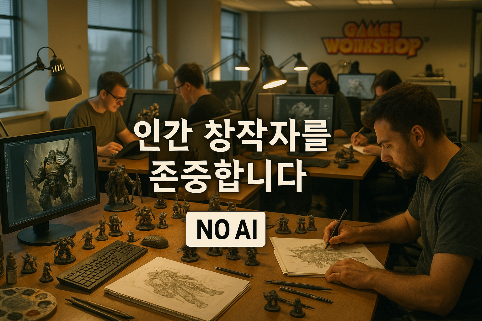 워해머 제작사, AI 전면 금지 선언... "인간 창작자를 존중한다"