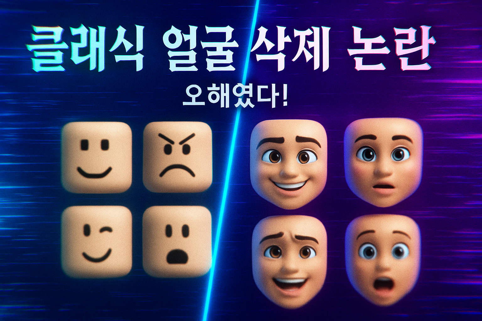 로블록스 클래식 얼굴 삭제 논란, 알고보니 오해였다