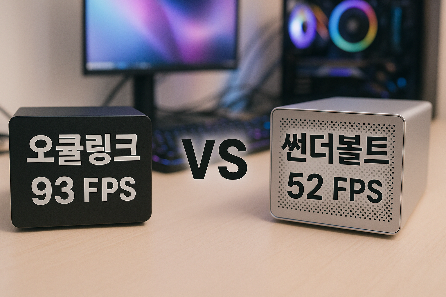 외장 GPU 연결 방식 논쟁 재점화, 썬더볼트 vs 오큘링크 성능 차이 '충격적'